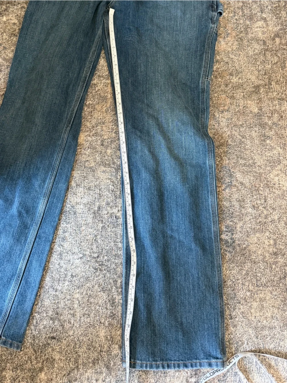 Carhartt Men's Relaxed Fit Cargo Jeans in Blue Denim